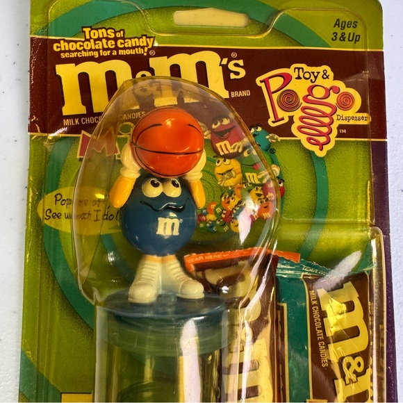 M&M'S Other - Vintage 2001 M&M's Minis Blue Basketball Toy & Pop Dispenser Extreme Sports NEW